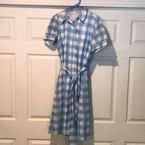Draper James gingham silk dress